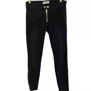 Textile Elizabeth And James Black Cooper Skinny Exposed Zipper Womens Size 29